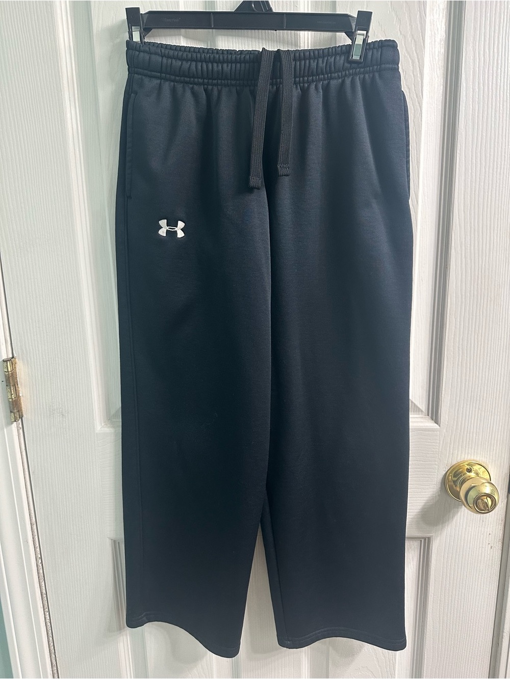 Under Armour Black Kids' sweatpants with White Logo